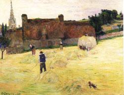 Paul Gauguin Hay-Making in Brittany